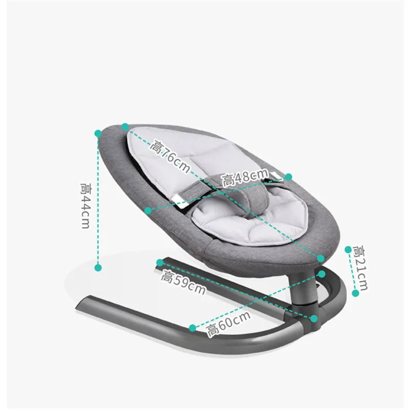 Mecedora de aluminio para bebé, silla para recién nacido, cesta para dormir, cuna automática para niño pequeño