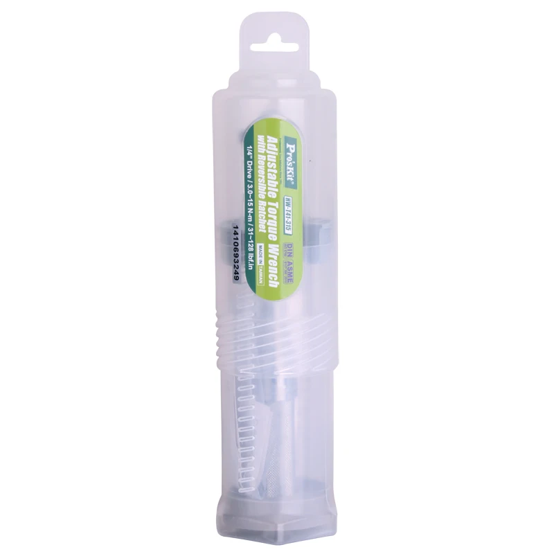 Proskit torque wrench N.m and lbf.in or lbf.ft scale, with reversible ratchet CW/CCW two-way torque control HW-T41-315 3.0-15N-M