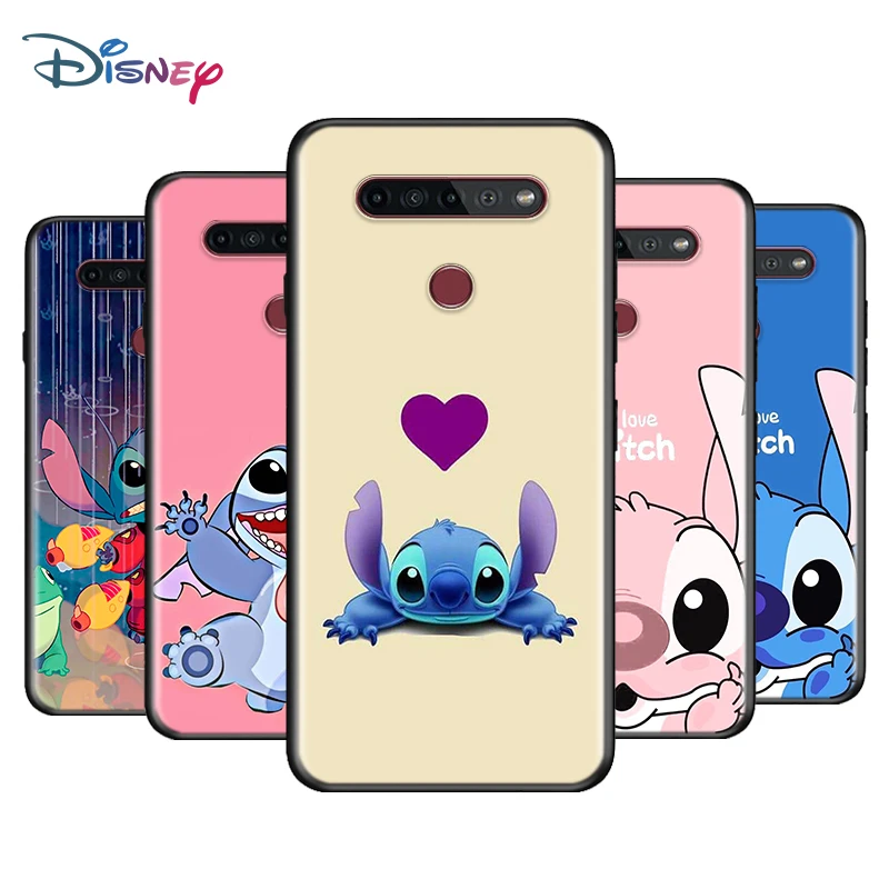 黒ソフトかわいいリロスティッチlg K92 K62 K52 K42 K31 K22 K71 K61 K51S K41S K30 K20 G8 g8S G8X thinq電話ケース