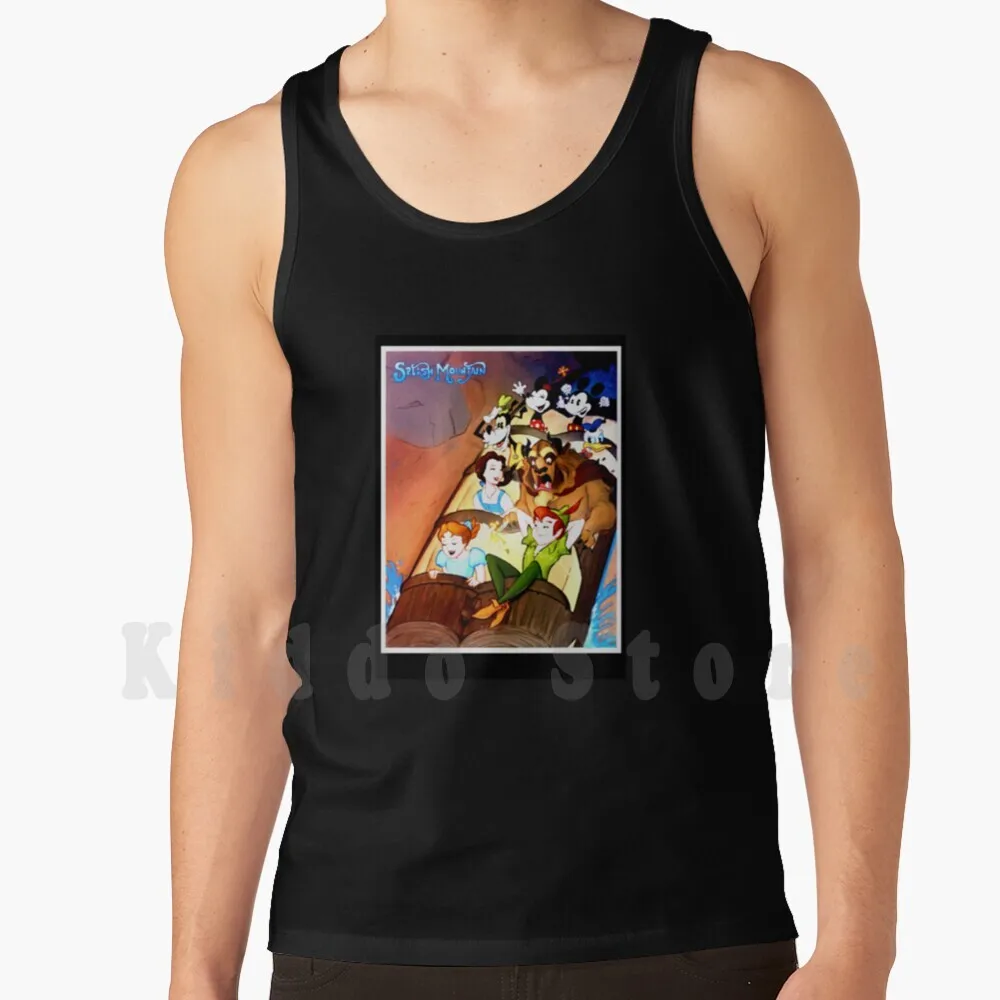 Spash Mountain Splash.mountain-Tank Tops Vest 100% Cotton Splash Mountain Splash Mountain Space Mountain