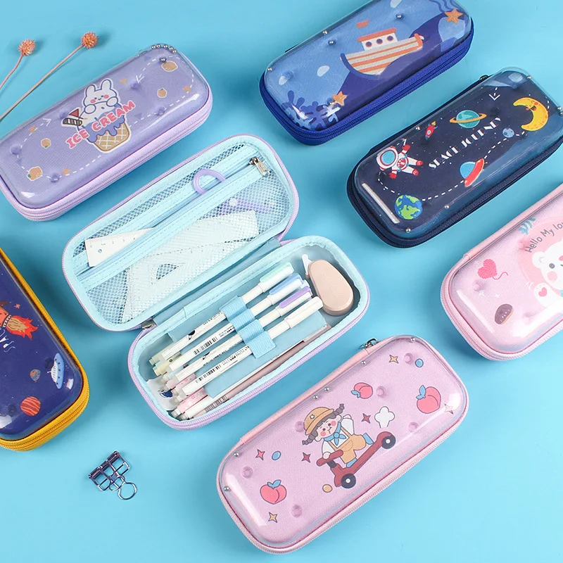 Creativity Balance beads EVA cute pencil case school stationery box Cartoon pen case kid pencil bag gifts student pencil box big