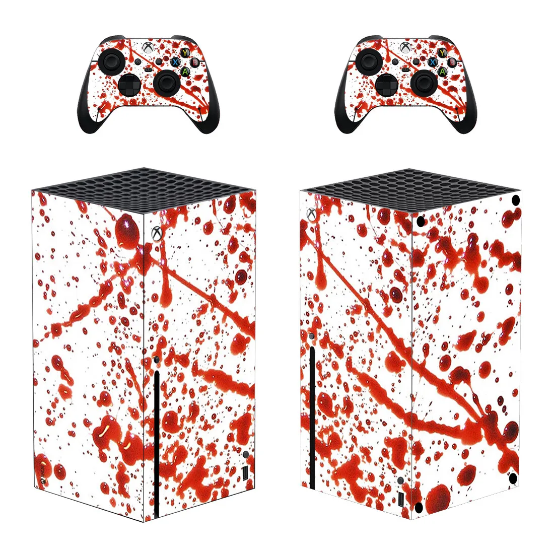 Blood Style Xbox Series X Skin Sticker for Console & 2 Controllers Decal Vinyl Protective Skins Style 1