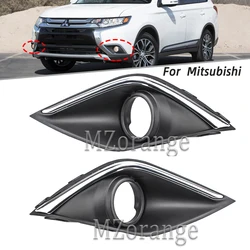 Fog Light Covers for Mitsubishi Outlander 2015 2016 2017 2018 Fog Lamp Chrome Bezel Foglight Hoods Grille Frame Car Accessories