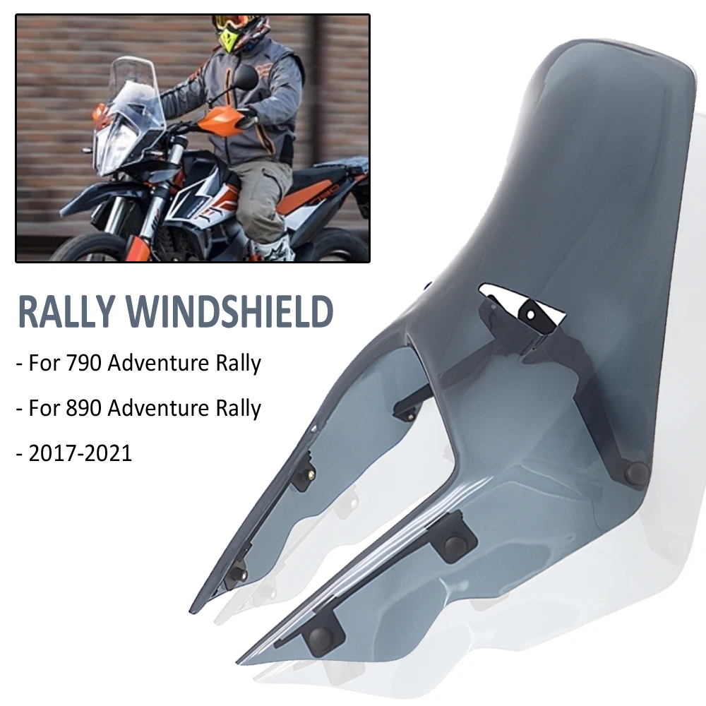 

Motorcycle New Rally Windshield Wind Deflector WindScreen Visor Viser Compatible FOR 390 790 890 ADV Adventure Rally 2017-2021