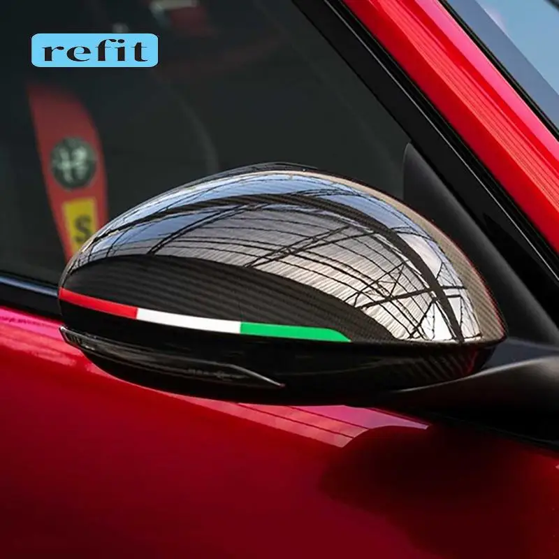 Decoración de espejo retrovisor de coche, pegatina de guirnalda para Alfa Romeo Giulia Stelvio 147 159 giulietta, accesorios de modificación