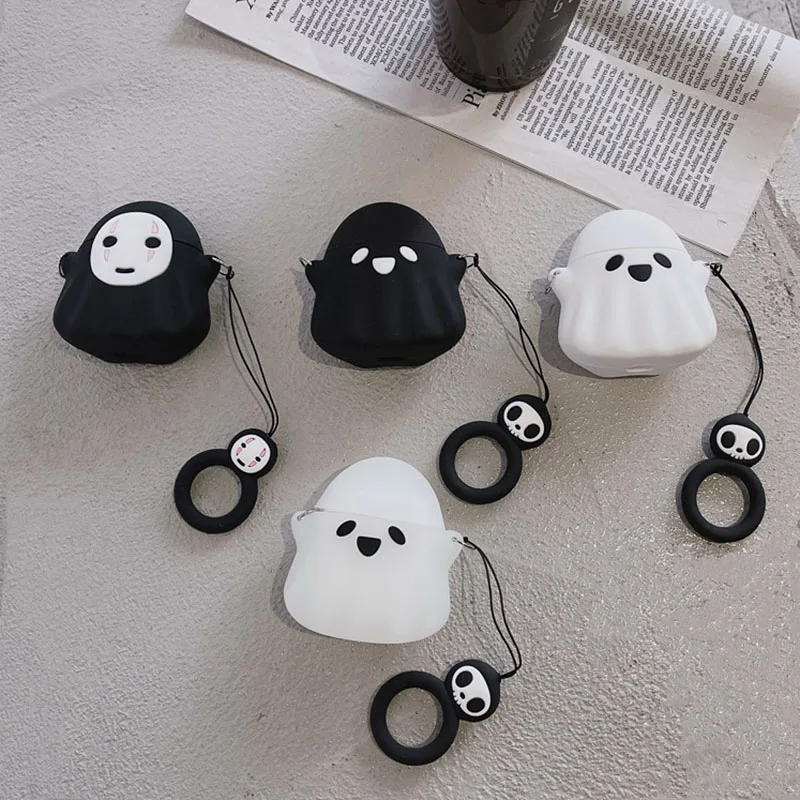 For apple airpods 1 2 3 pro Case Cover Cartoon 3D Ghost Silicone Earphone Cases For Airpods 3 Air Pod 3 Wireless Headset Box