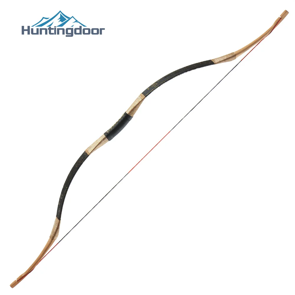 

Recurve Long Bow Traditional Archery Horsebow Longbow with Case Left and Right Handed for Practice Target Hunting 30-50lbs