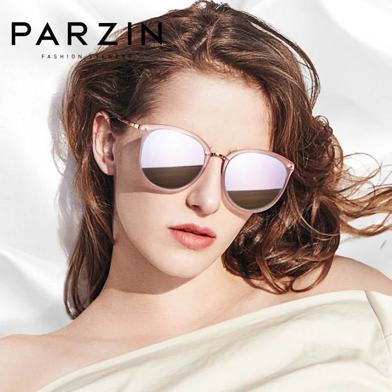 PARZIN Polarized Sunglasses Women Vintage TR90 Driving Sun Glasses Oversized UV Protection Eyewear 9868