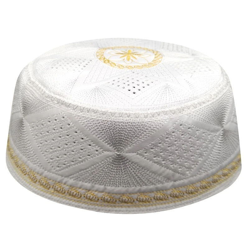 White India Satin Bonnet Muslim Caps Man Kippah African Head Wraps Men Prayer New Hijab Jewish Hat Allah Boina Feminina