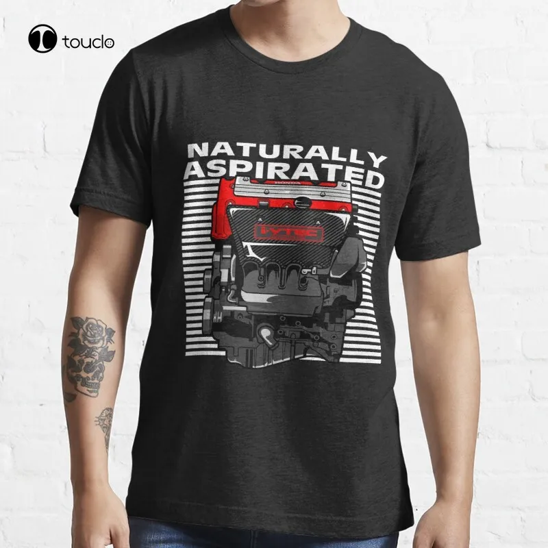 K20 Engine Carbon Naturally Aspirated Jdm Hon Civic Engine Motor T-Shirt Cotton Tee Shirt Custom Aldult Teen Unisex Xs-5Xl