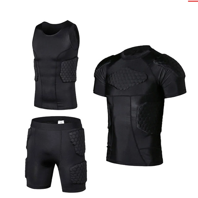 Men\'s Sports Honeycomb Anti-Collision Pad Compression Anti-Collision Suit Basketball Football Football Safety Protection Suit