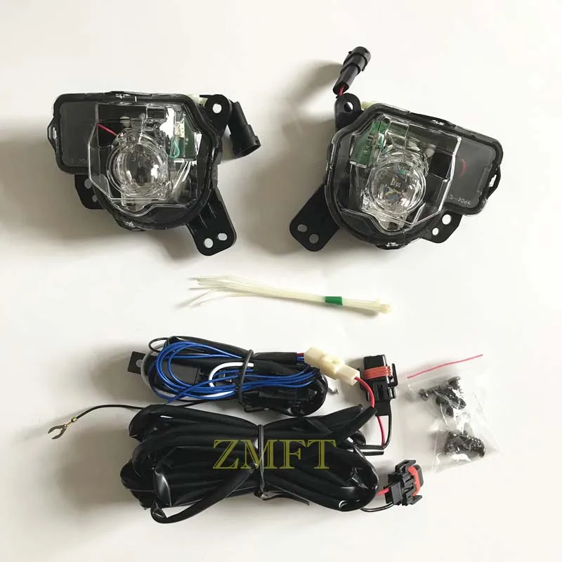 Car Front Bumper LED Fog Light Moditication Set For Mazda CX3 CX-3 2015 2016 2017 2018 Silver Cover Harness Set