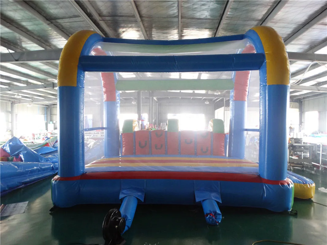 Factory sale  Inflatable  trampoline bouncy house with slide birthday gift for kids