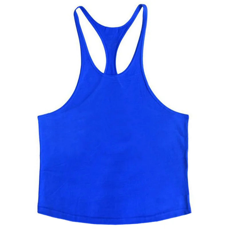 Brand Casual Clothing Bodybuilding Tank Top Men Gym Fitness Vest Singlet Sleeveless Shirt Solid Cotton Muscle Sports Undershirt