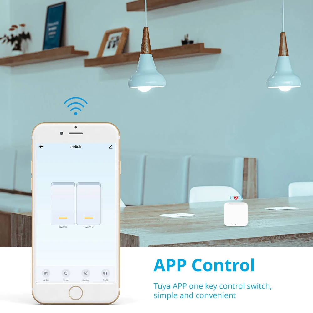 Zemismart Tuya Zigbee Inline Module Switch APP Remote Control Mini Light Switch 2 Gangs 2 Way Neutral Optional Alexa Google Home