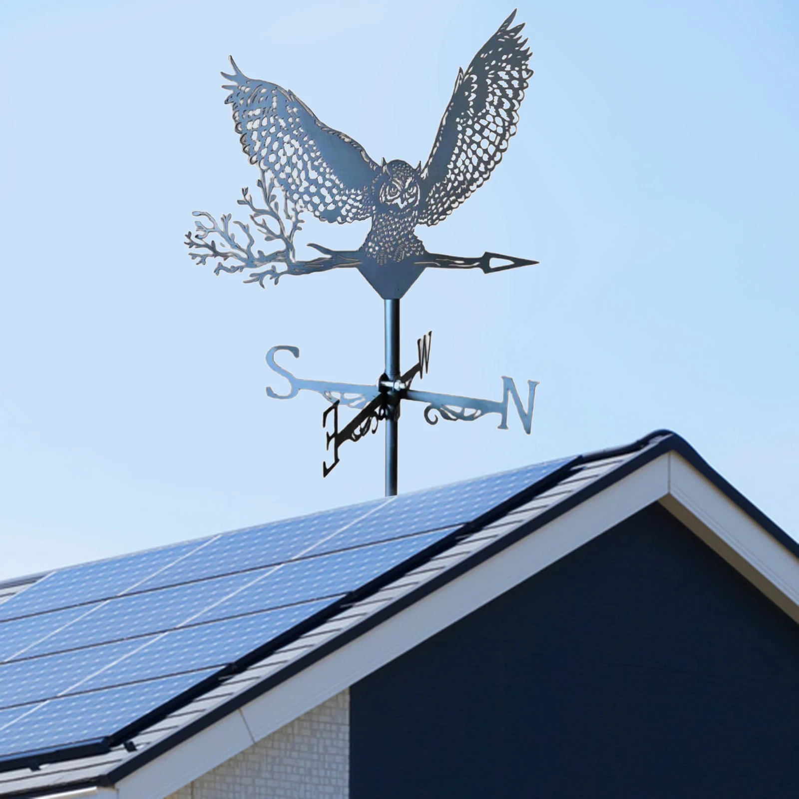 Żelazne rzemiosło zwierząt wiatraki Weathervane wiatr wskaźnik Ornament montowane na dachu pogoda Vane Farm scena ogród stawka Art