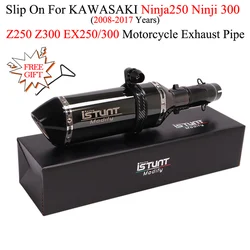 Slip On For Kawasaki Ninja 250 Ninja 300 Z250 Z300 EX250 Motorcycle Exhaust Escape Modified Middle Link Pipe Muffler DB Killer