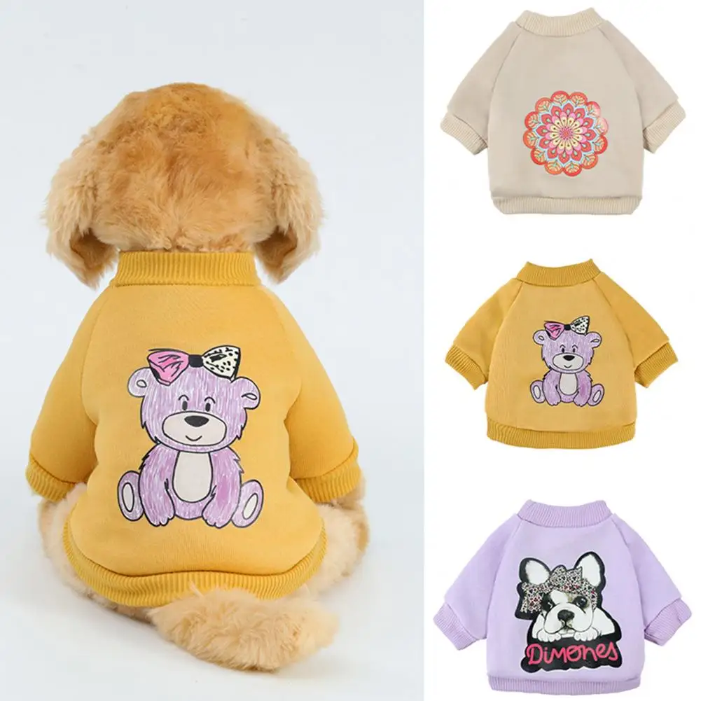 Cartoon Warm Dog Clothes Puppy Jacket Coat Cat Clothes Dog Sweater Winter Dog Coat Clothing For Small Dogs Chihuahua S-2XL