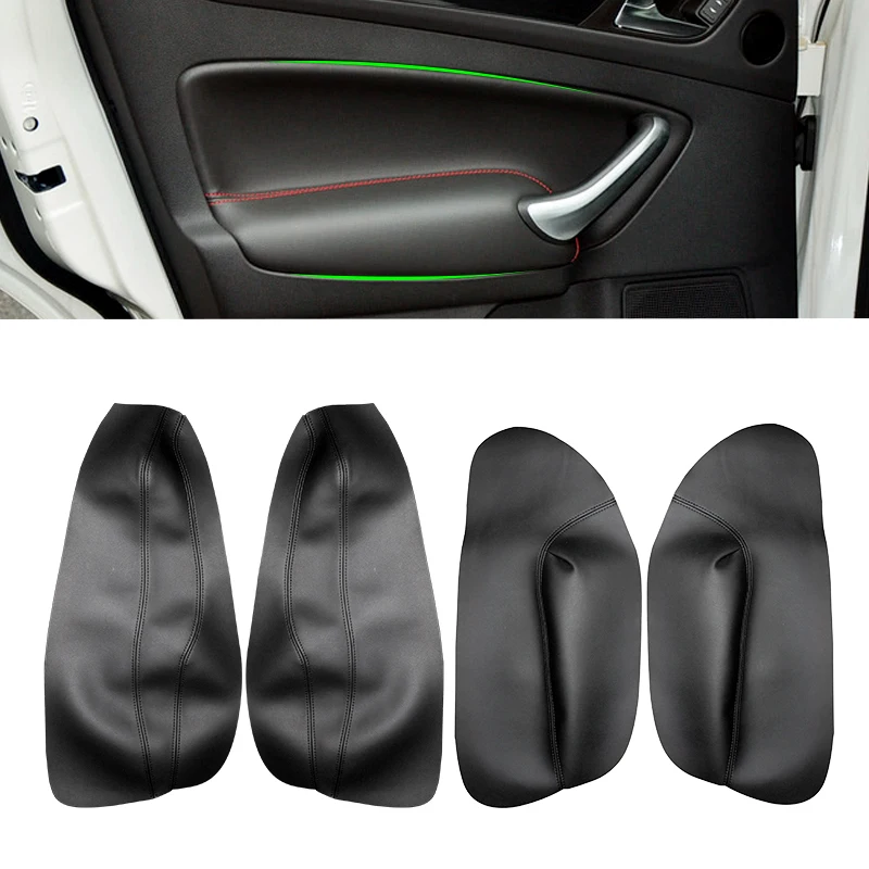 

Soft Leather Door Panel Cover For Ford Mondeo 2007 2008 2009 2010 2011 2012 Interior Door Armrest Panel Skin Cover Sticker Trim