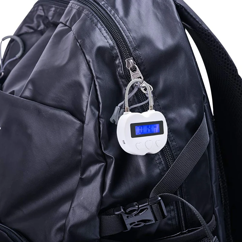 HOT-Smart Time Lock LCD Display Time Lock Timer Elektronik Travel Multifungsi, Pad Timer Sementara Tahan Air USB Isi Ulang