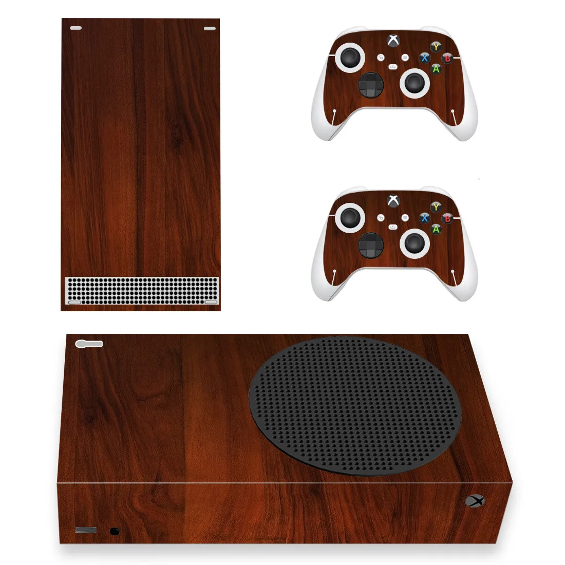 Wood Style Skin Sticker Decal Cover for Xbox Series S Console and 2 Controllers Xbox Series Slim XSS Skin Sticker Vinyl