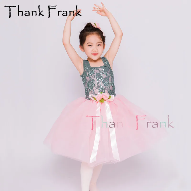 

New Sequin Lace Ballet Dress Girls Women Flower Princess Tutu Dresses Kids Cute Pink Ballerina Costumes Adult Dance Costume C720
