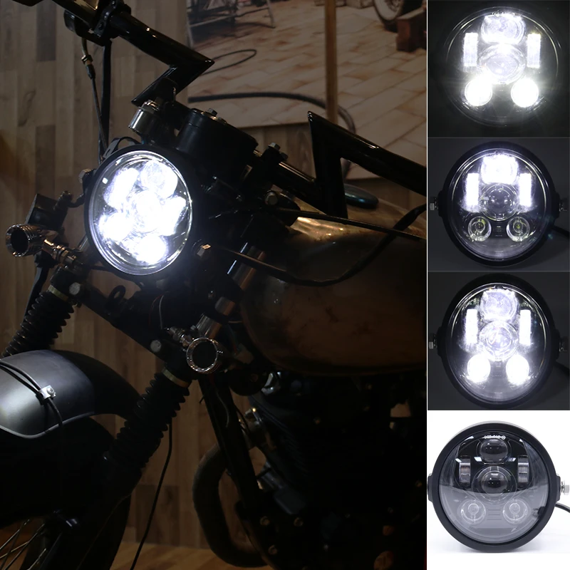 Motorcycle Headlamp led Front Light for Honda GS125 Yamaha Cafe Racer Bobber Scooter Refit Head Lamp Universal Motor Headlight