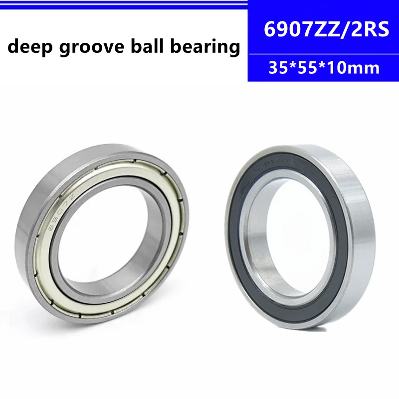 

10pcs 6907ZZ 6907-2RS 35x55x10 deep groove ball bearing 6907-2Z 6907RS 35*55*10 mm