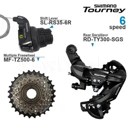 SHIMANO Tourney 6/7 Speed Groupset include SL-RS35 Bicycle shifters TY300 Rear Derailleur TZ500 Freewheel for MTB Bike Original