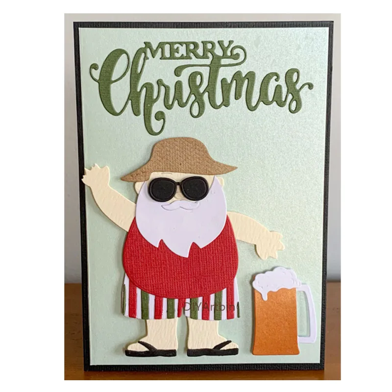 Santa Claus Summer Cutting Dies Stencil Embossing 2020  Paper Card Craft Die