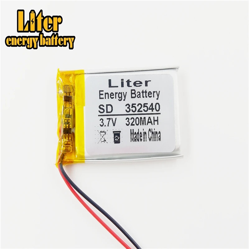 

Li-Tablet polymer battery 352540 3.7v 320mAh Lithium Tablet polymer battery Rechargeable Battery Good Quality OEM For GPS