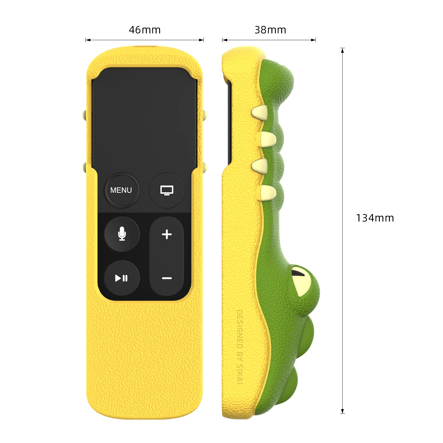 Sikai Silicone Case for Apple TV 4K 4th Gen Siri Remote Control Anti-scratch Remote Control Protective Case for Apple AirTag