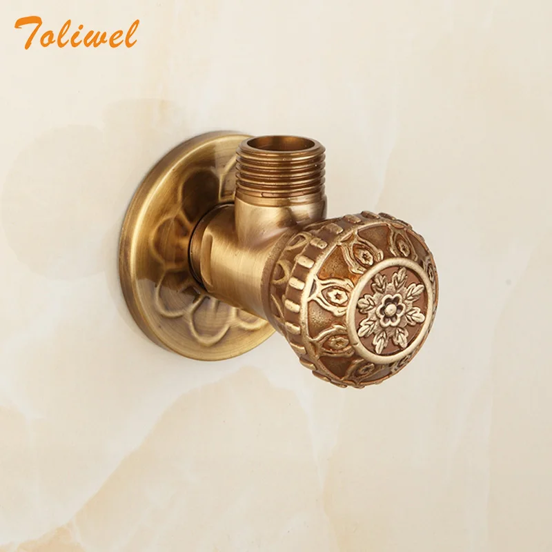 

Brass Copper Angle Valve for Kitchen Bathroom Toilet Cold and hot Water Stop Valve WF0089