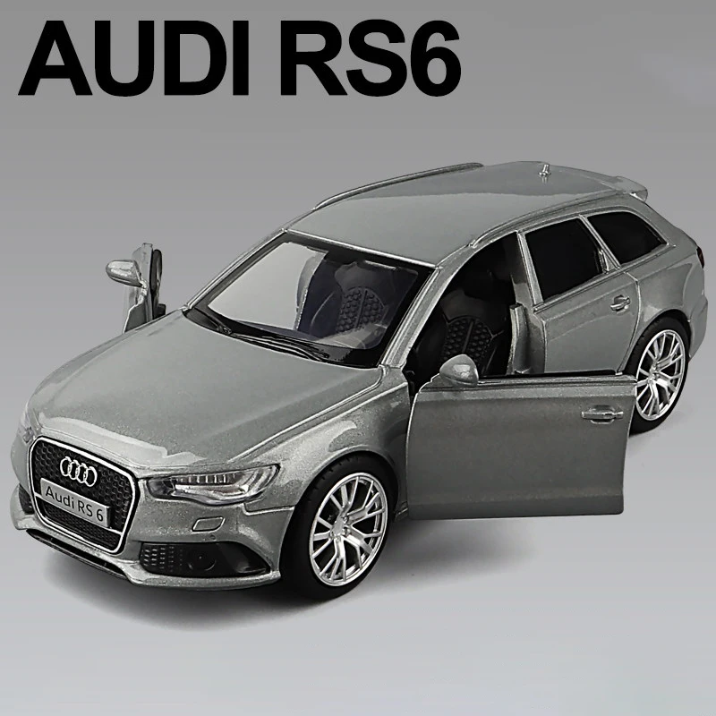 1:36 Audi RS6 Station wagon Alloy Car Toy Diecast Metal Vehicle Sportcar for Children Birthday Collection Christmas Gifts