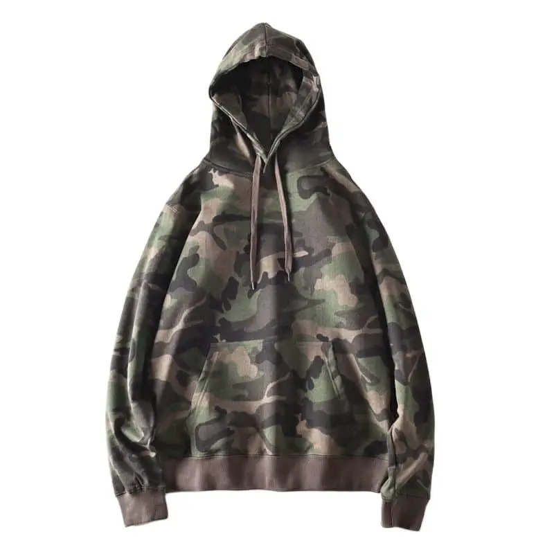 

2021 autumn and winter Japanese retro trend cotton Pullover hooded camouflage sweater men's loose casual sports hoodie jacket