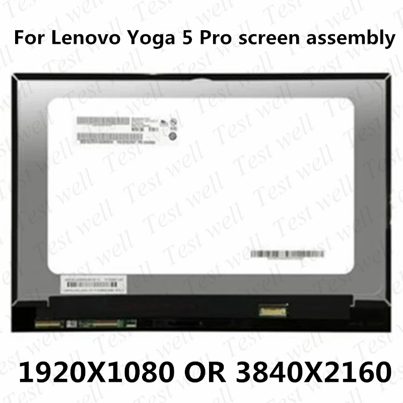 13.9'' Full LCD Display Screen Touch Digitizer Glass Assembly For Lenovo Yoga 5 Pro 4K UHD IPS Multi-touch 3840X2160 & 1920X1080