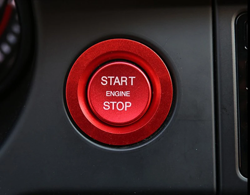 For Jaguar XJL E-PACE 2018 2019 F-TYPE Car Aluminum Start Engine Stop Push Button Cover Ring Trim 3D Sticker Decals Accessories