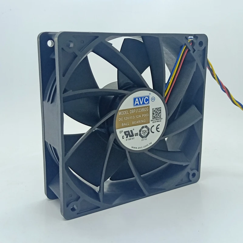 DBPJ1238B2G For AVC 12038 12V 4-Wire PWM Miner Mining 120mm 12cm Cooling Fan High Speed Violence Powerful Cooling Fan 7000RPM