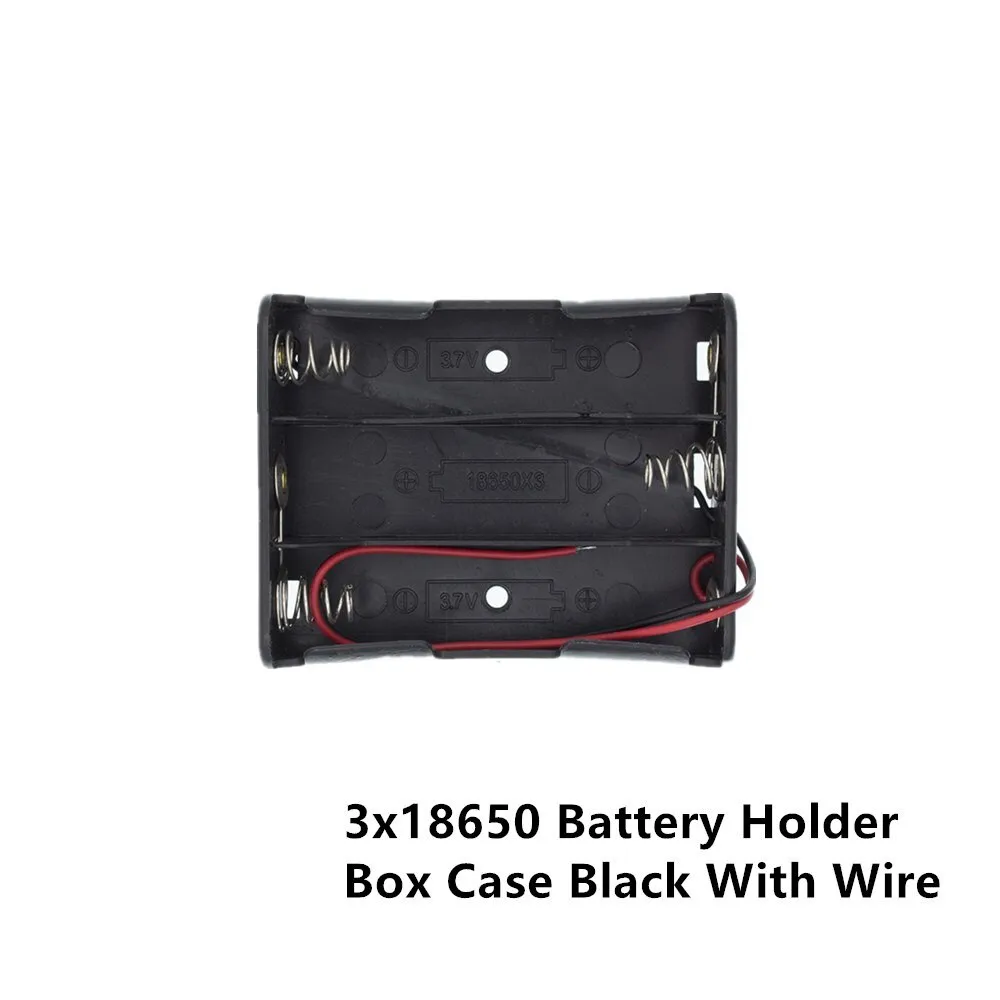 New And Original Plastic Standard Size AA/18650 Battery Holder Box Case Black With Wire Lead 3.7V/1.5V Clip