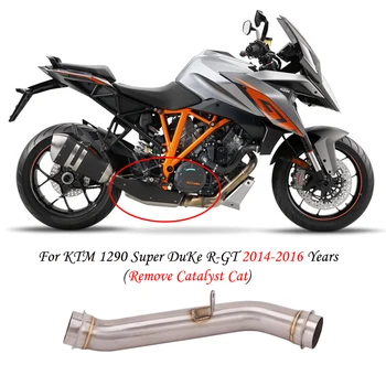 Motorcycle exhaust system modified middle middle link pipe For Ducati 1290 R Super Duke R 2014 2015 2016