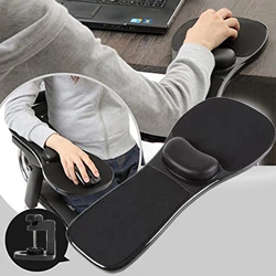 Arm Rest Adjustable Mouse Pad with Wrist Support Armrest Wrist Rest Attachment Arm Pad Extension Platform Tray for Desk Chair