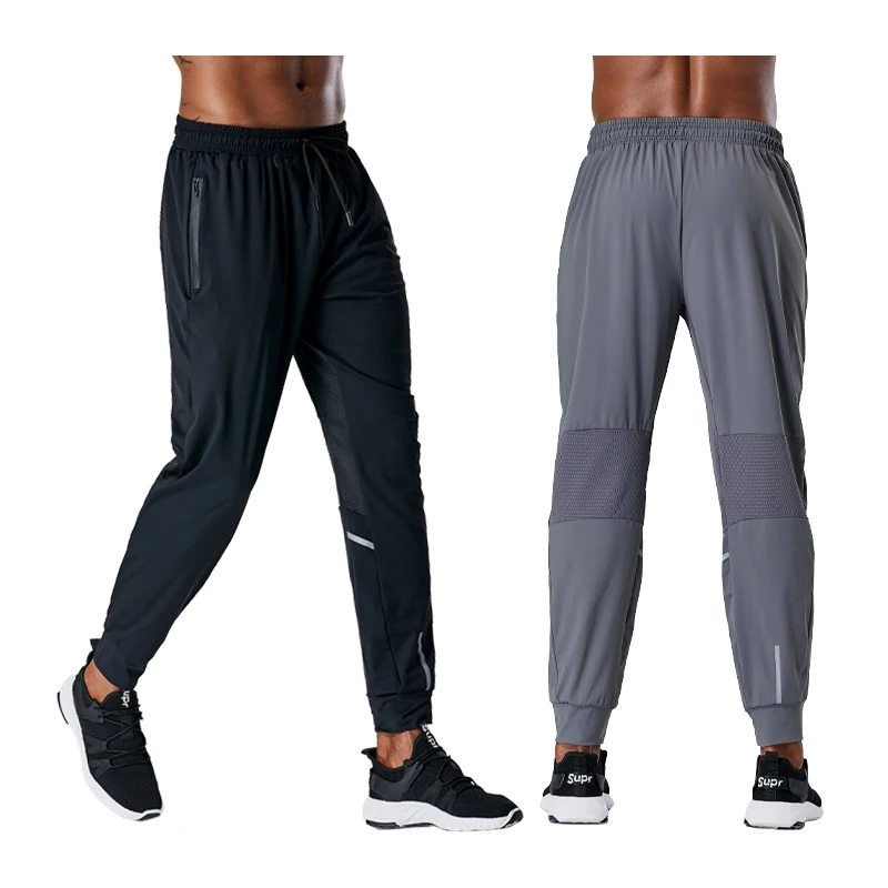 Sports Pants Men Running Gym Training Long  Elastic Jogging Trousers Fitness Outdoor Fashion Workout Zipper Pocket Pants