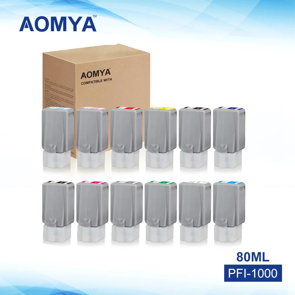 

Aomya PFI-1000 PFI1000 Premium Compatible Printer Color Ink Cartridge Suit for Canon imagePROGRAF PRO-1000 full ink with chip