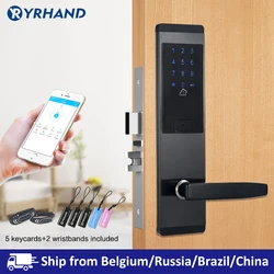 TTlock App Security Electronic Door Lock, APP WIFI Smart Touch Screen Lock,Digital Code Keypad Deadbolt For Home Hotel Apartment