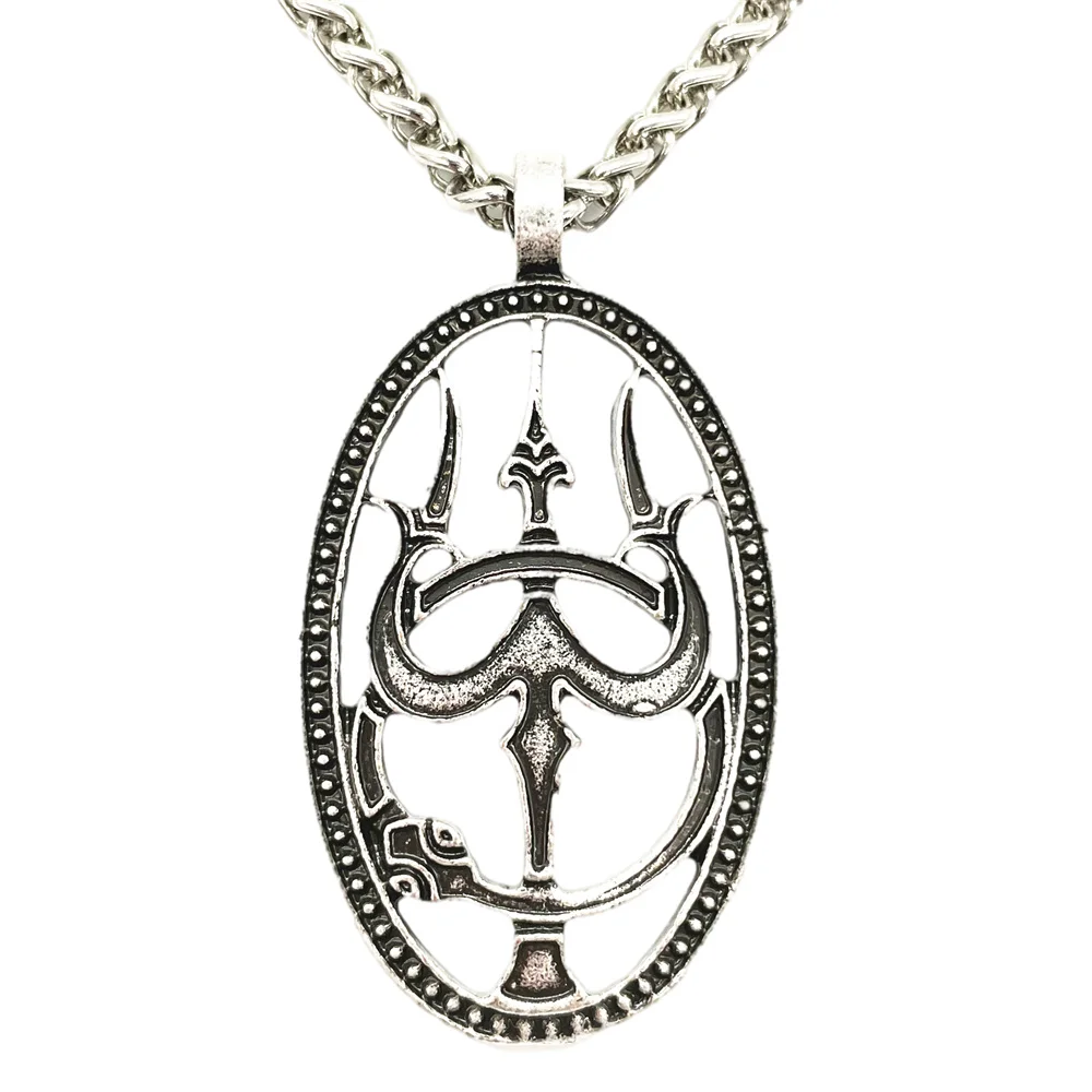 Shiva's Trident And Snake Pendant Trishula And Ouroboros Hinduism Jewelery Necklace For Men Women Amulet Indian Jewelry