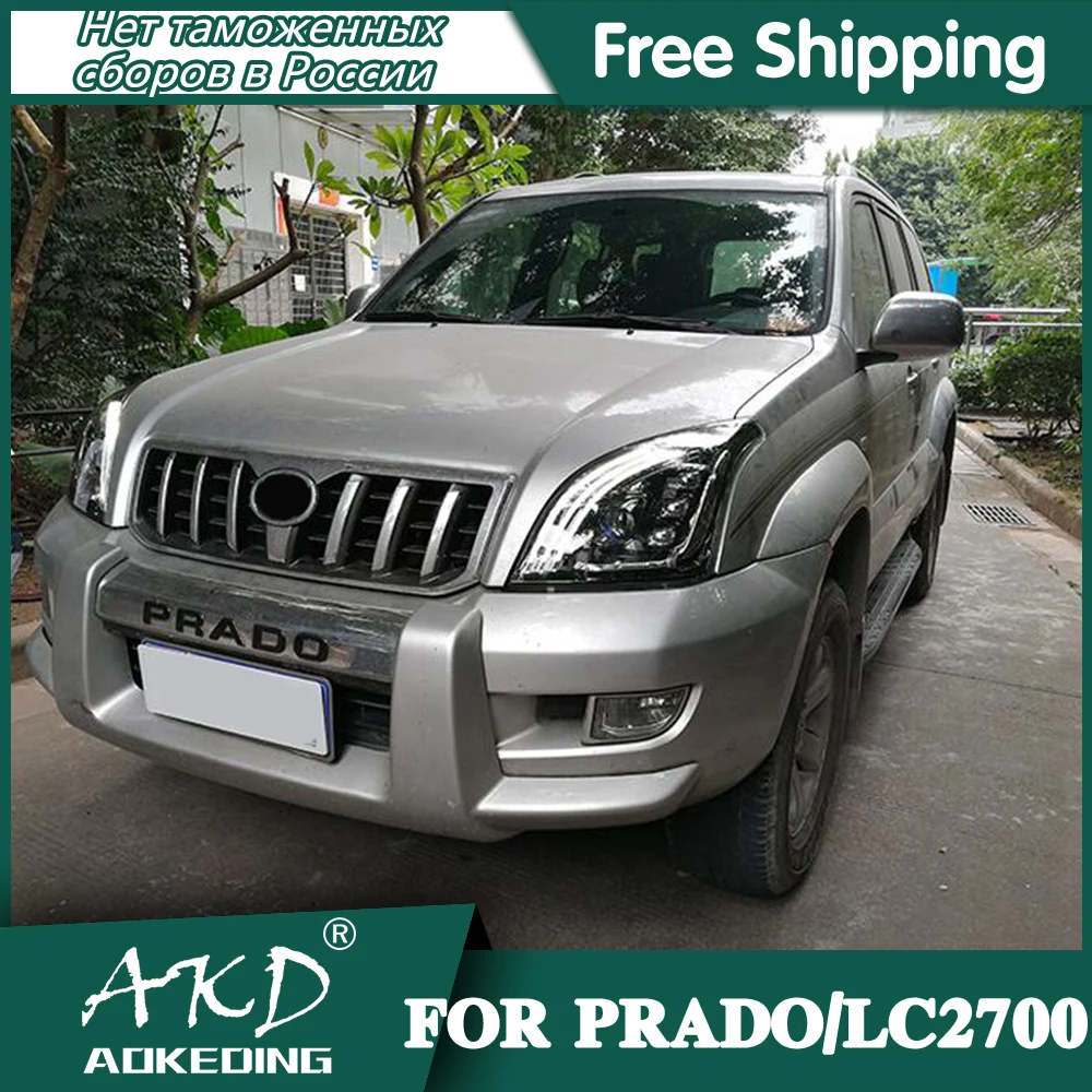 

Headlights For Toyota Prado 2004-2009 LC2700 DRL Day Running Light Head Lamp LED Bi Xenon Bulb Fog Lights Car Accessory