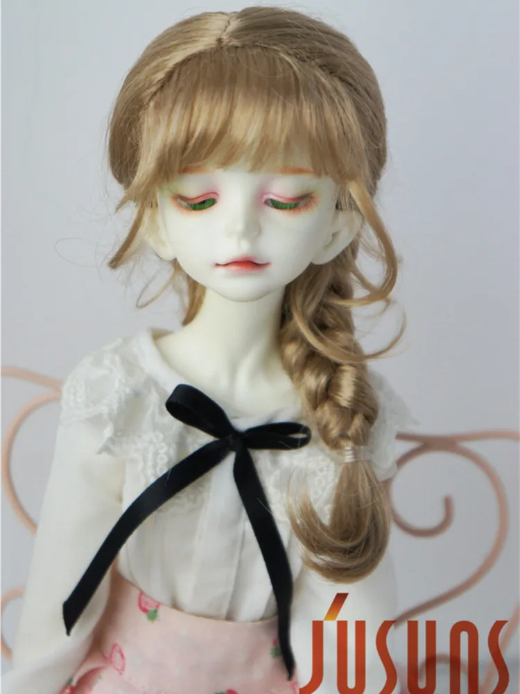 1/4  1/3  Synthetic mohair Doll wigs  JD413  7-8inch  8-9inch  French Braids BJD Hair  MSD SD  DOD Doll Accessories