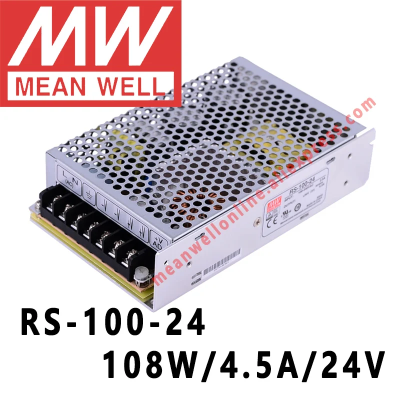 Mean Well RS-100 Series 100W 12/24VDC Single Output Switching Power Supply meanwell online store