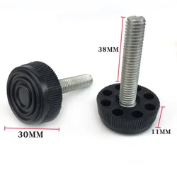 4Pcs Foot Adjustable Foot Diameter 30*M8 Adjustable Foot Hardware Screw Chair Table Leg Increase Foot Pad Foot Plug