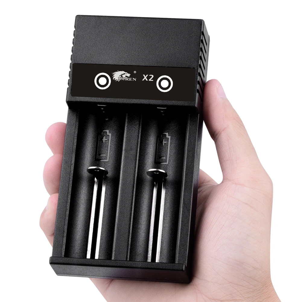 IMREN X2 18650 Lítio Carregador de Bateria para Li-ion 10440 14500 18650 17650 17500 21700 26650 25500 Baterias 2 Slots Carregador USB